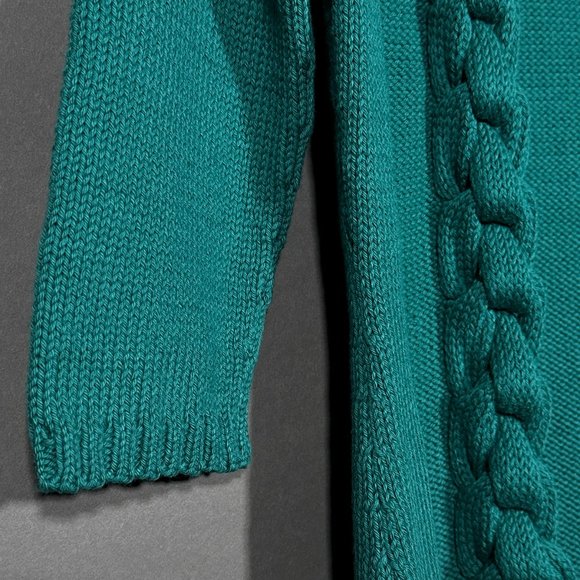 Pure Open Front Handknit Green Jacket Size XS/S - Picture 3 of 15